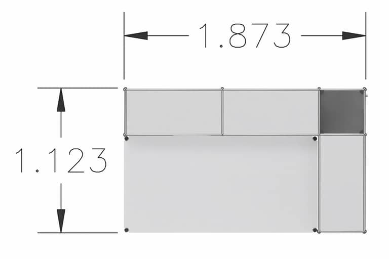 USM Haller Theke inkl. Vitrine V1 Produktbild