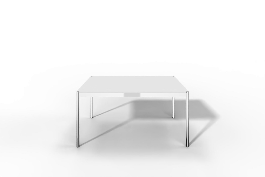 USM Haller Tisch, Tiefe 1000 mm, MDF pulverbeschichtet reinweiss, Länge wählbar Produktbild