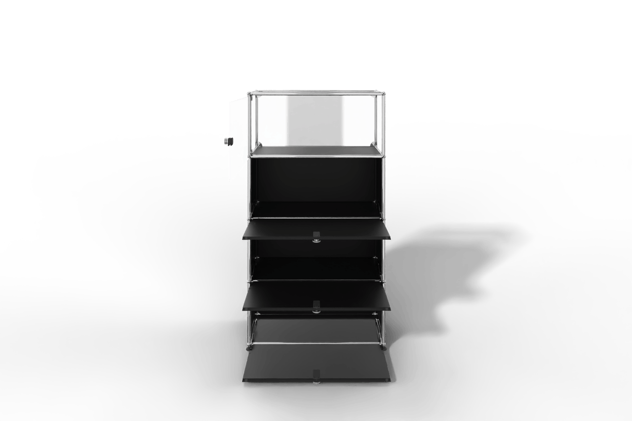 USM Haller Regal, 3 Klapptüren, 1 Vitrinen-Element Produktbild