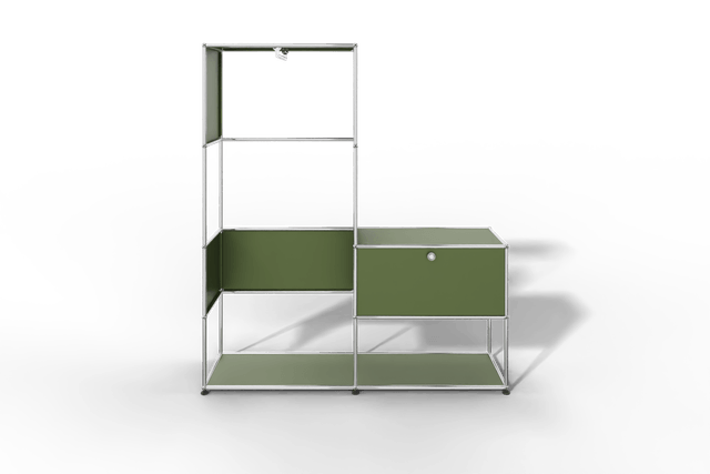 USM Haller Garderobe, 1500 mm breit, mit Klapptüre