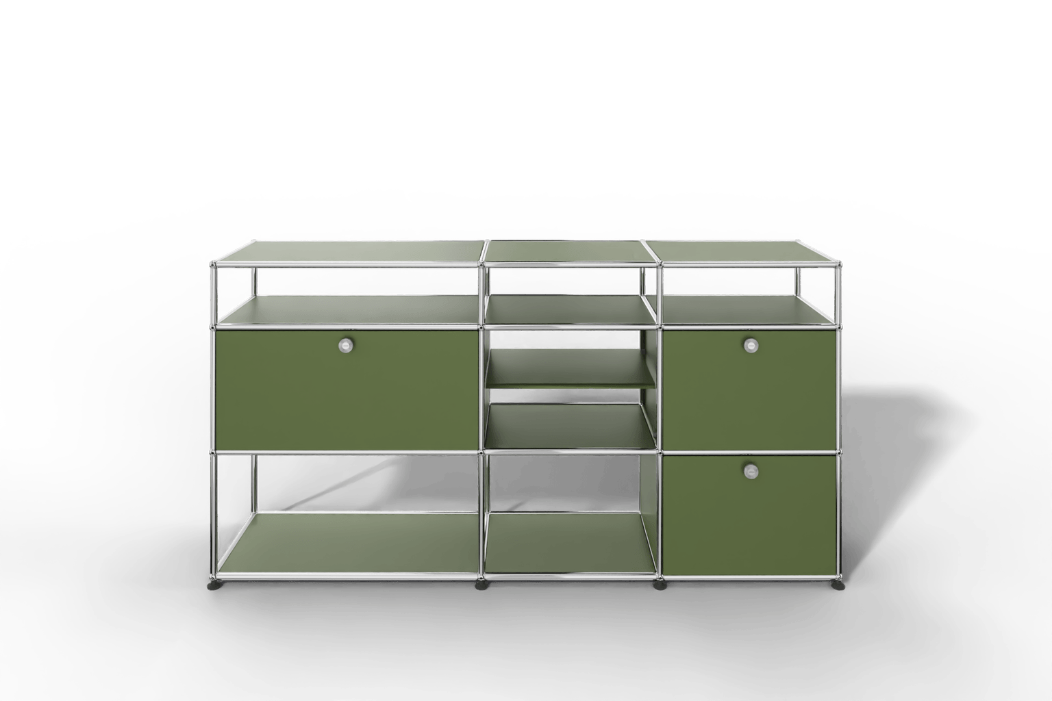 Sideboard mit offenen Elementen und Klapptüren Produktbild