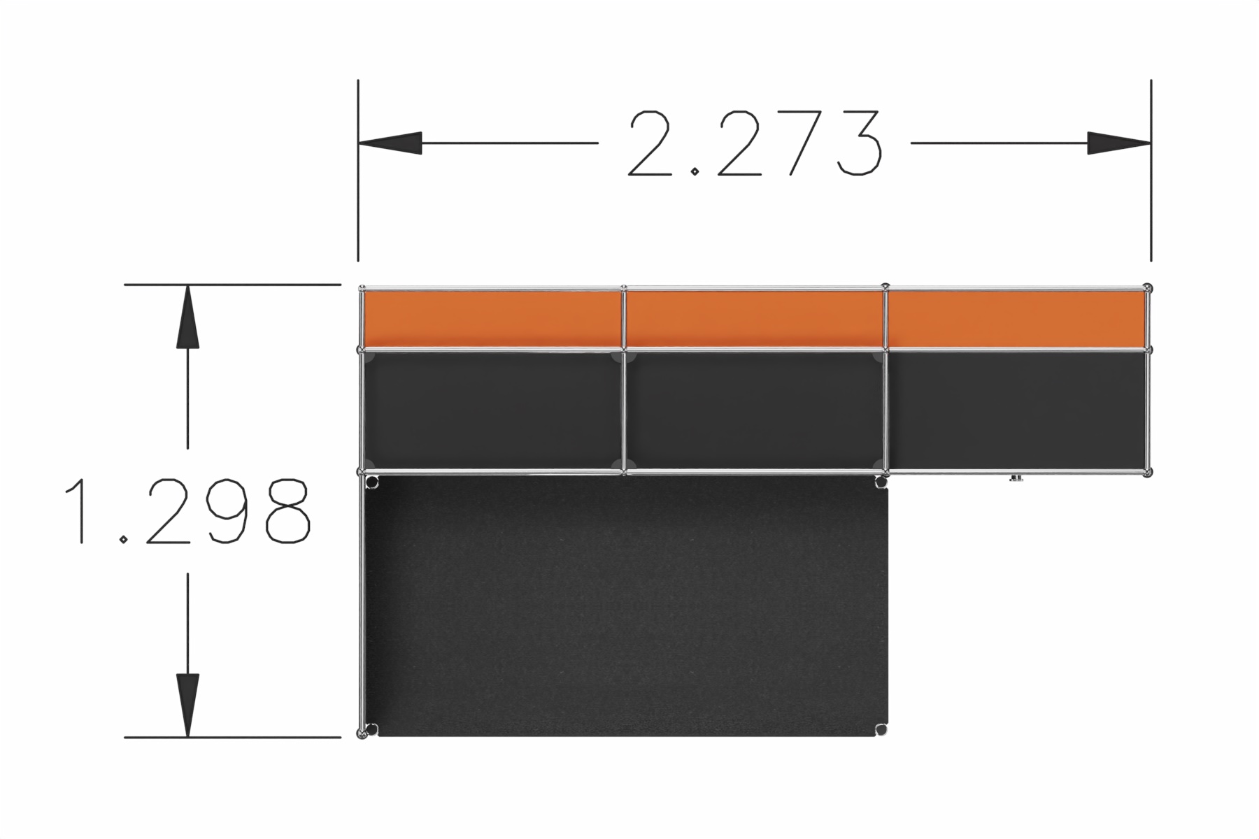 USM Haller Theke L-Form V9   Produktbild