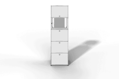 USM Haller schmales Regal mit Glasabteil Produktbild