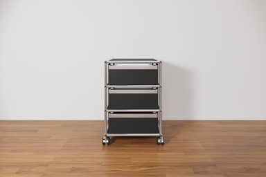 Original USM Haller Rollcontainer mit 3 Schubladen in graphitschwarz Produktbild