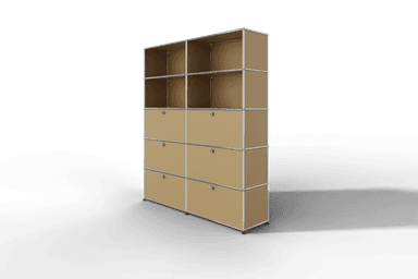 USM Haller Schrank/Regal mit 6 Klapptüren und offenen Fächern. Produktbild