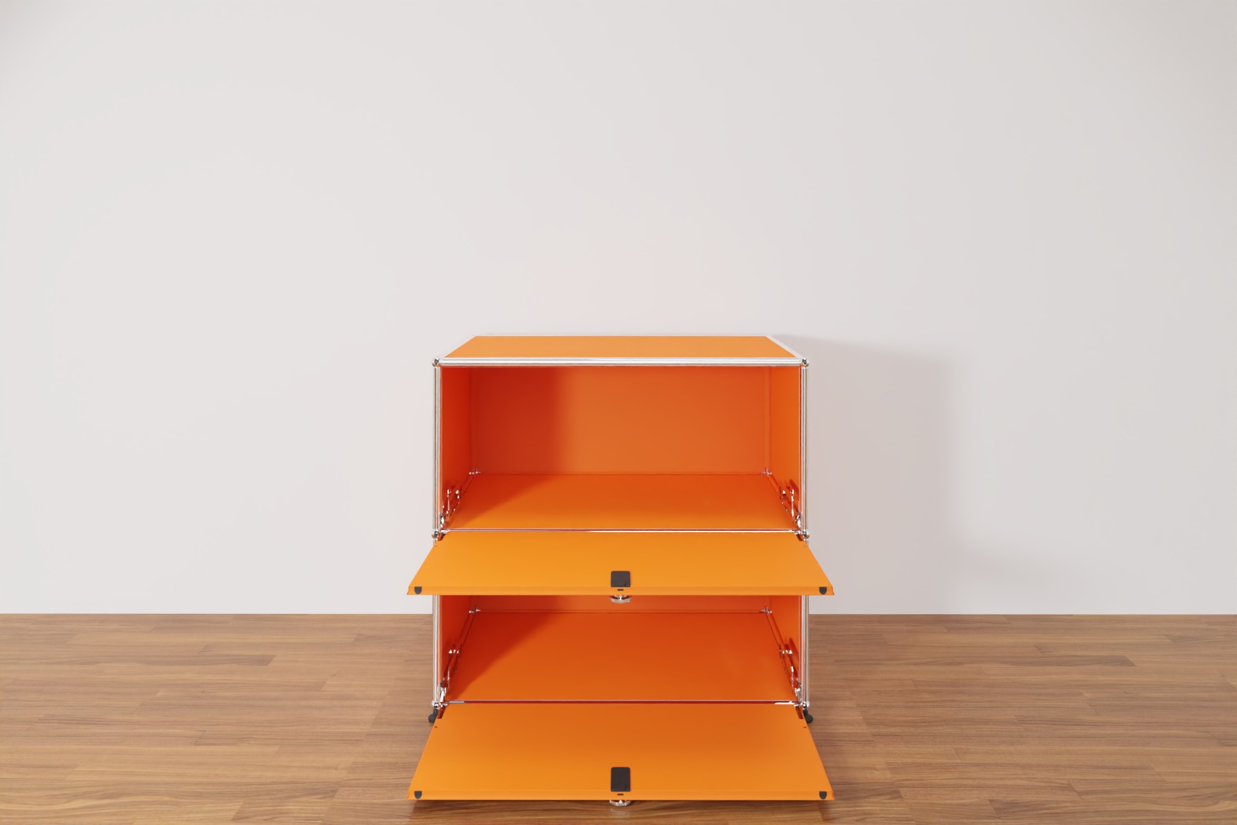 USM Haller Sideboard mit 2 Klapptüren übereinander in Reinorange, Ausstellungsstück Produktbild