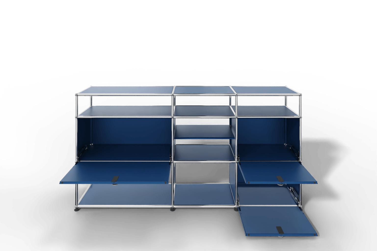 Sideboard mit offenen Elementen und Klapptüren Produktbild