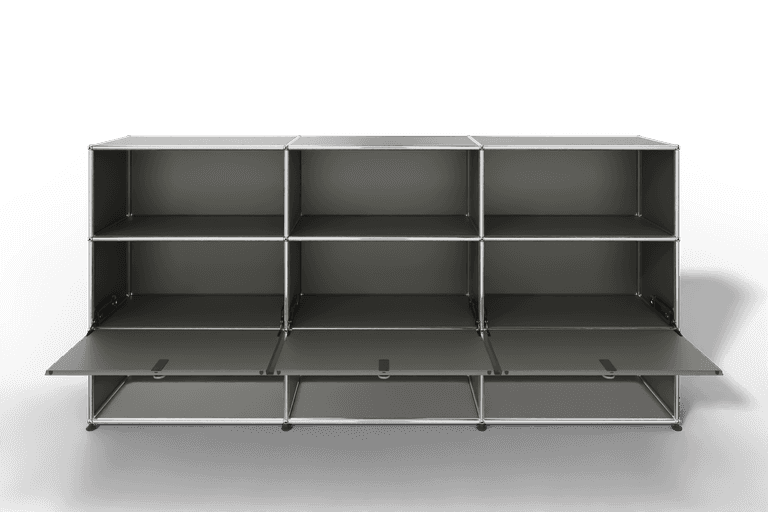 USM Haller Highboard mit 3 Klapptüren und 6 offenen Fächern Produktbild