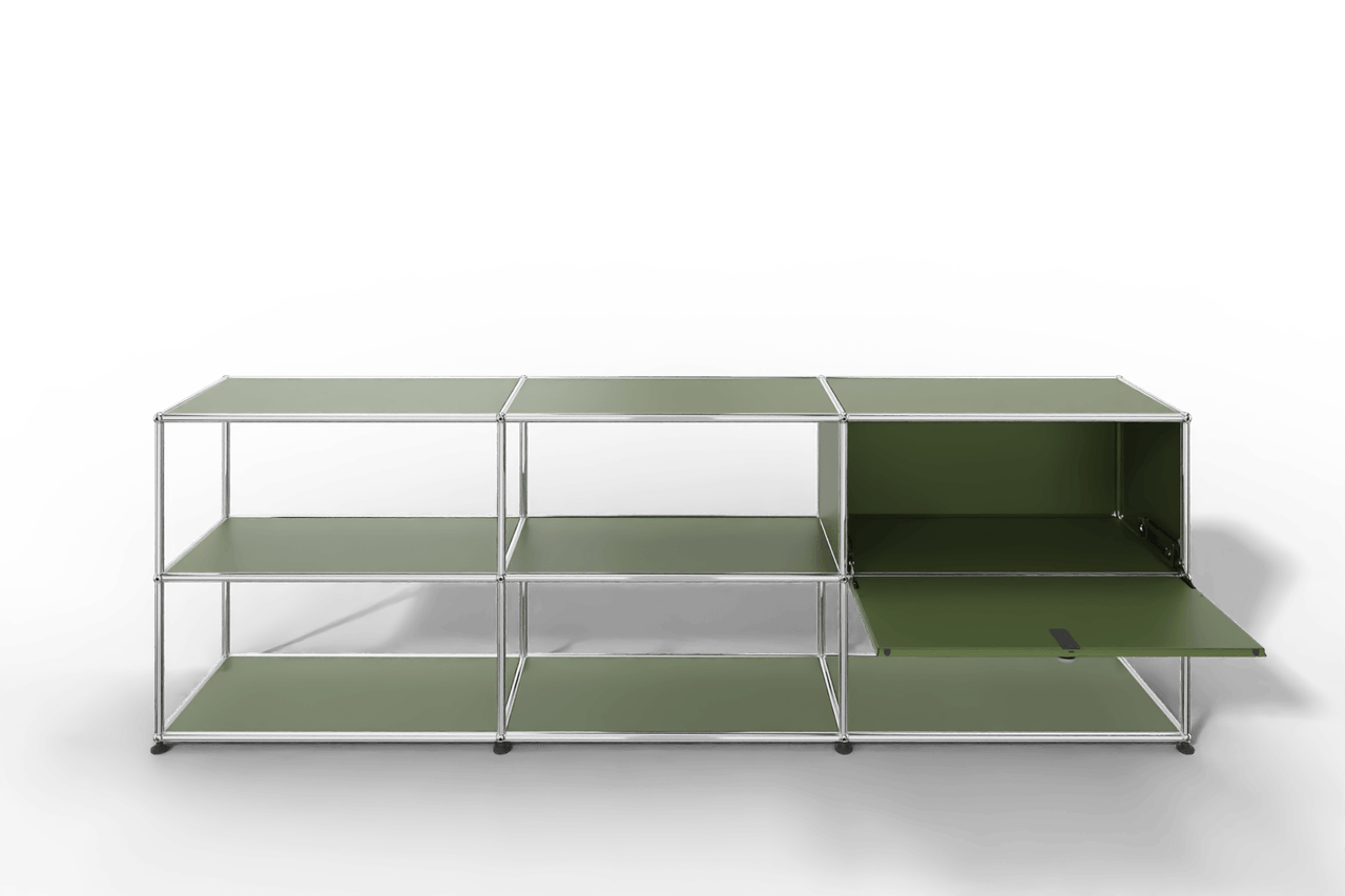 USM Haller Sideboard offen mit einer Klapptüre Produktbild