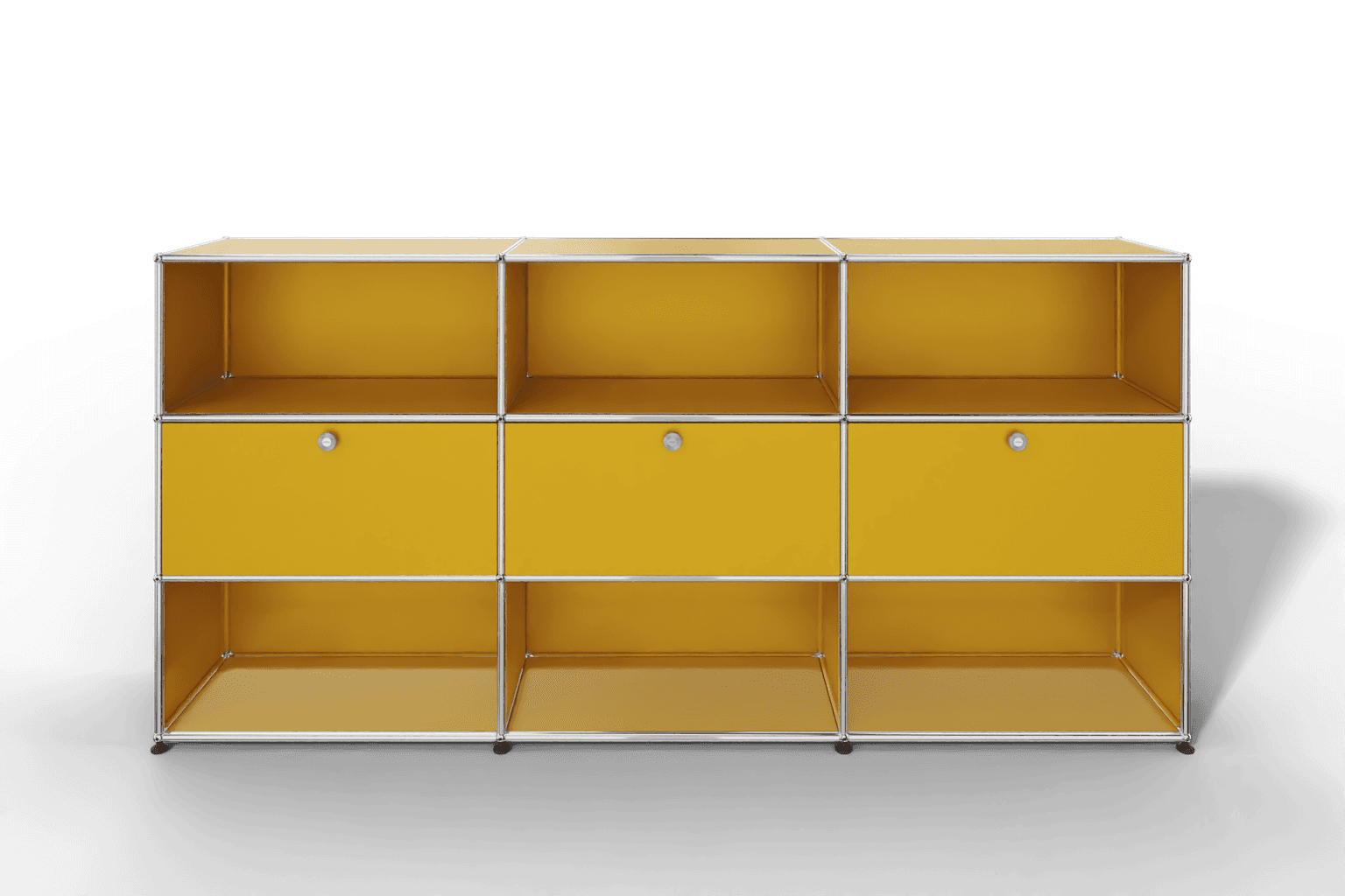 USM Haller Highboard mit 3 Klapptüren und 6 offenen Fächern Produktbild