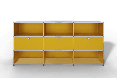 USM Haller Highboard mit 3 Klapptüren und 6 offenen Fächern Produktbild