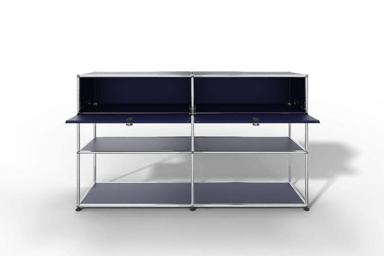 USM Haller Highboard mit 2 Klapptüren und 2 offenen Ebenen Produktbild