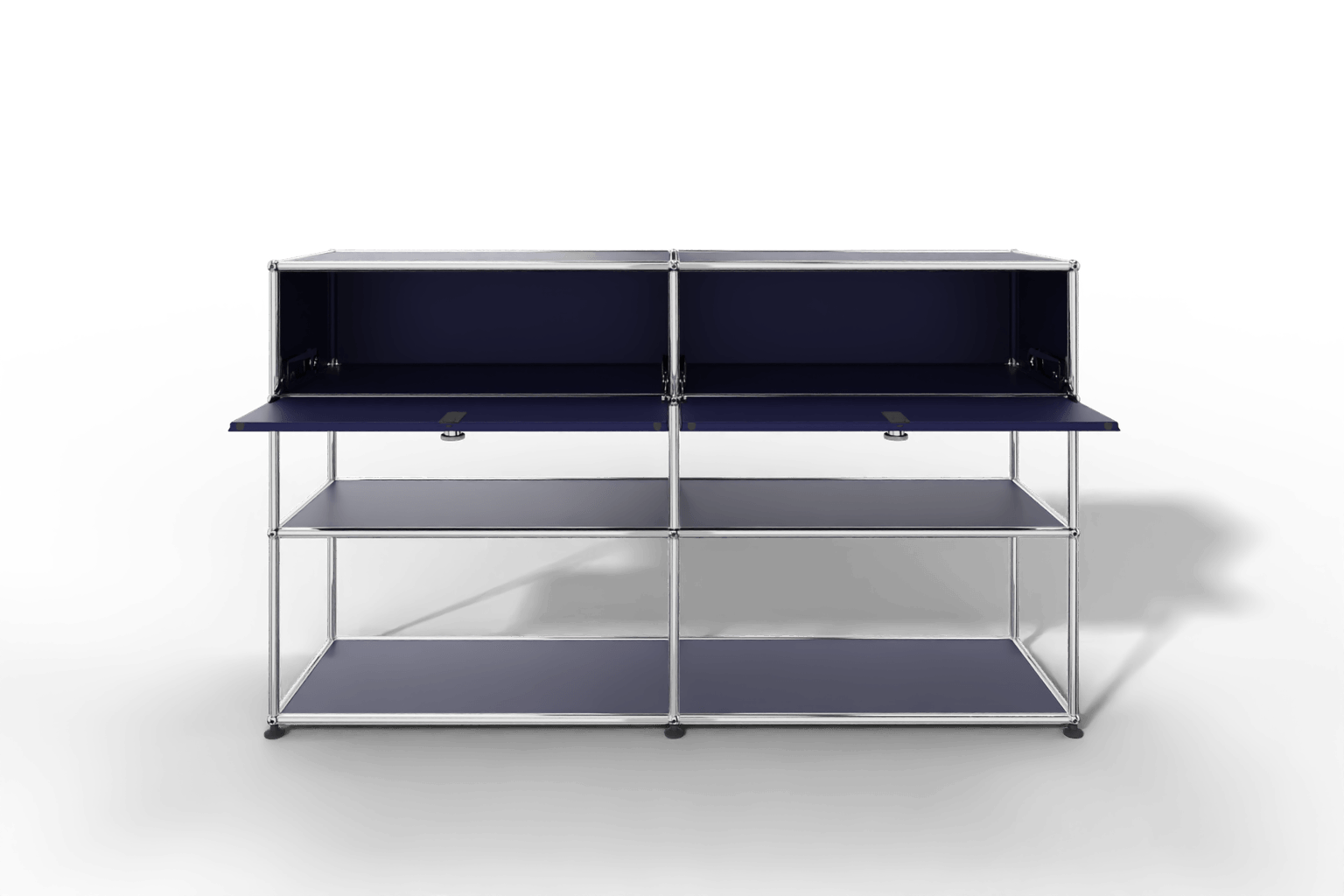 USM Haller Highboard mit 2 Klapptüren und 2 offenen Ebenen Produktbild