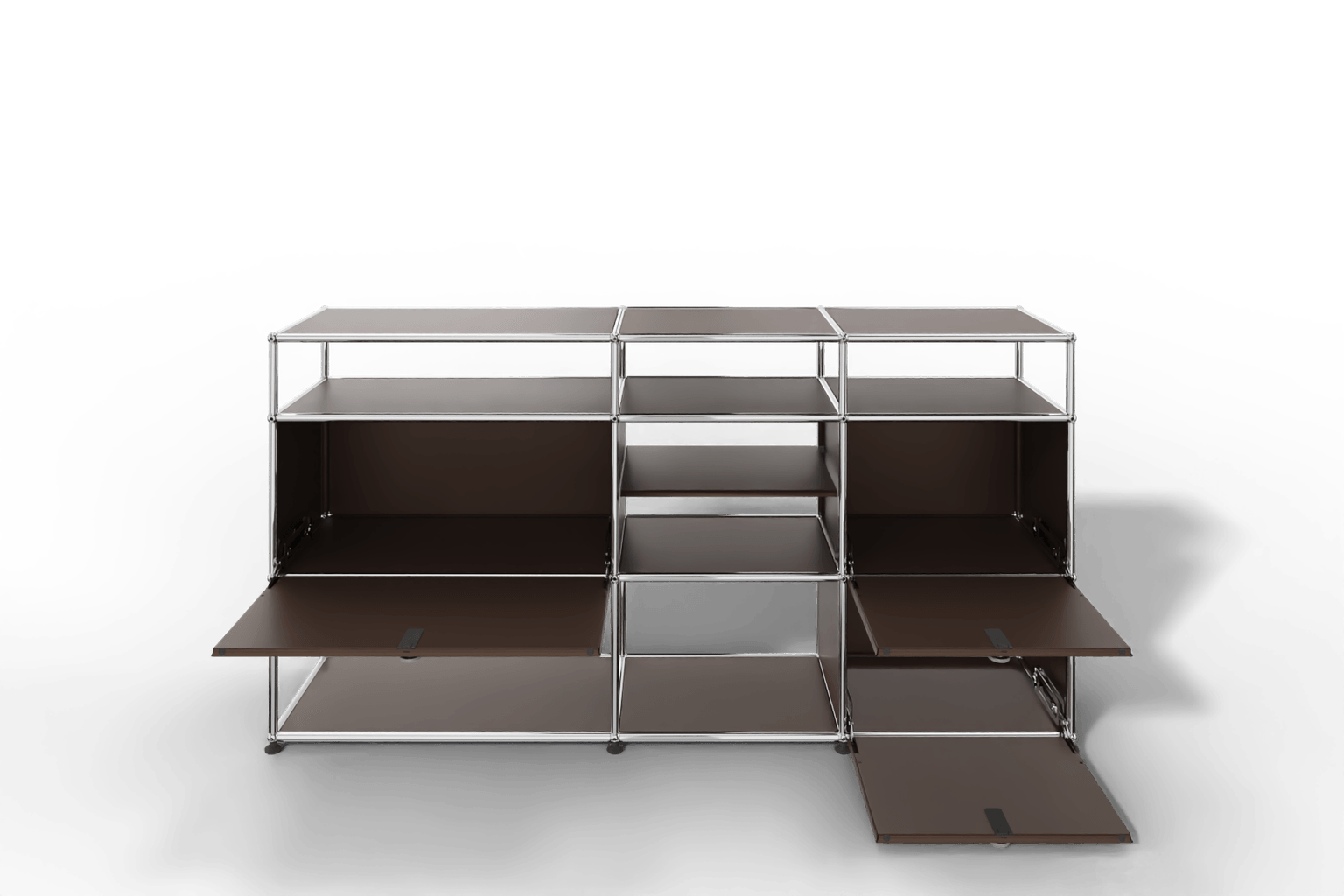 Sideboard mit offenen Elementen und Klapptüren Produktbild