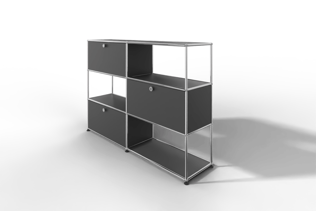 USM Haller Highboard/Raumteiler, 3 offene Elemente, 3 Klapptüren Produktbild
