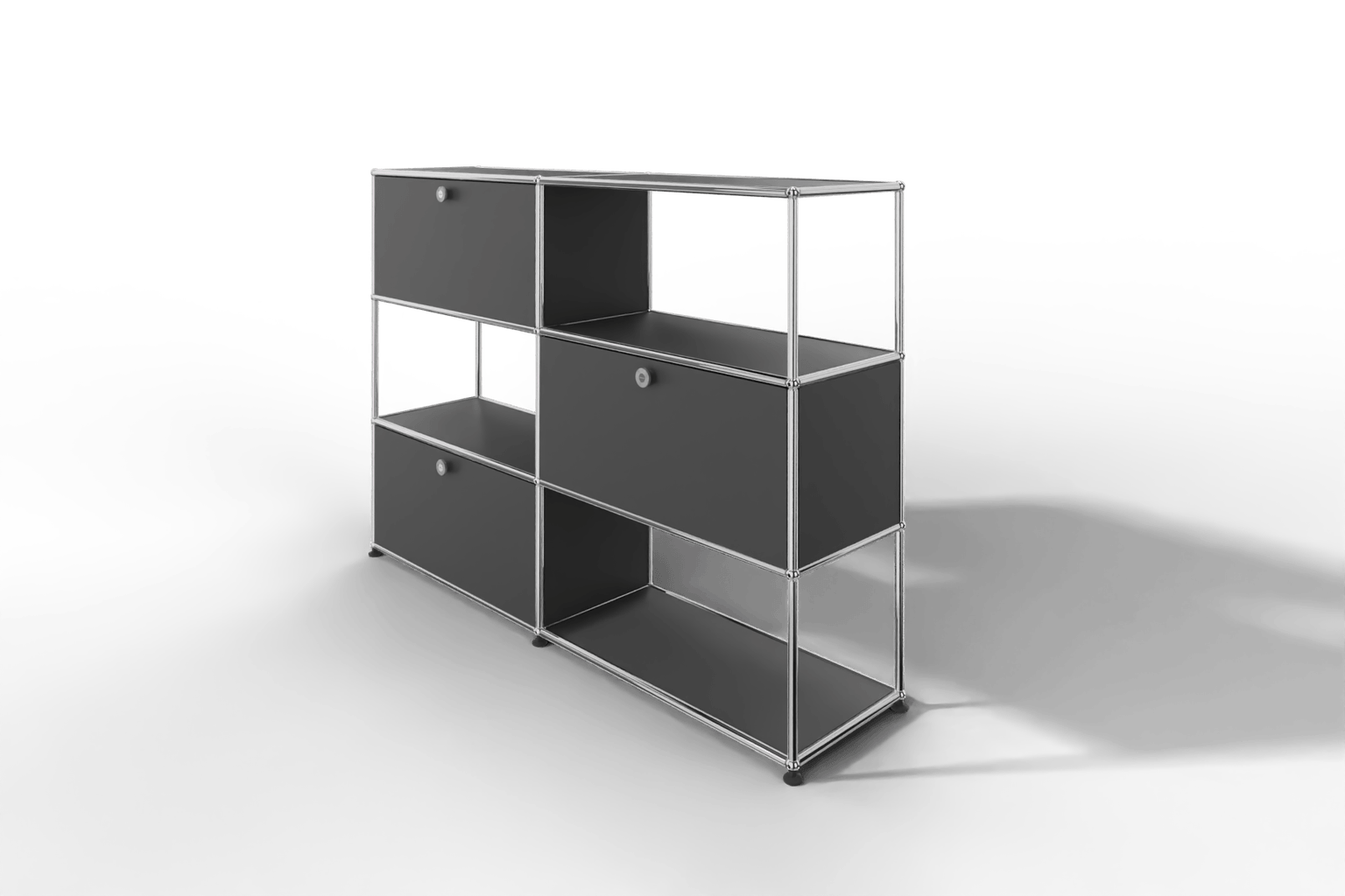 USM Haller Highboard/Raumteiler, 3 offene Elemente, 3 Klapptüren Produktbild
