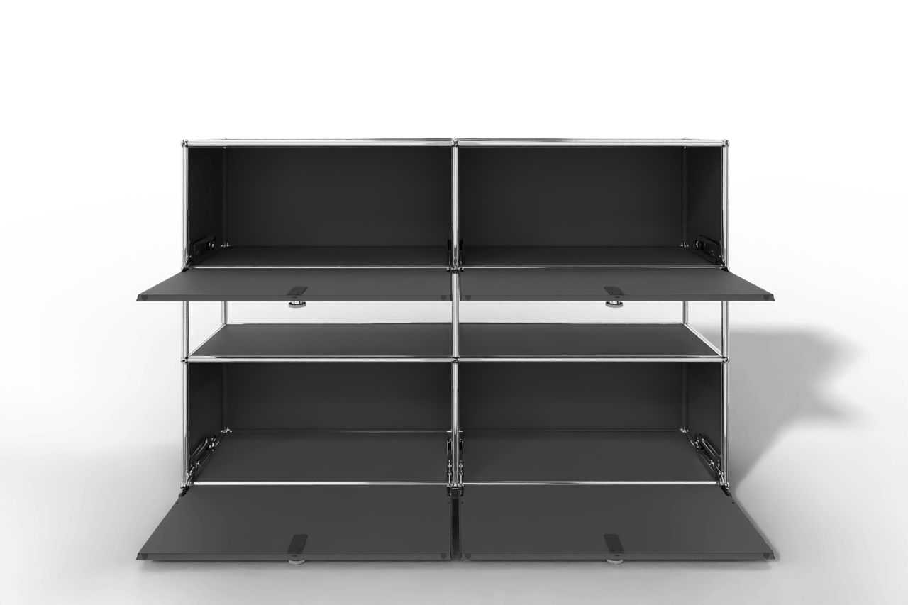 USM Haller Highboard mit 4 Klapptüren und offener Ebene Produktbild