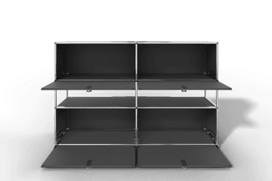 USM Haller Highboard mit 4 Klapptüren und offener Ebene Produktbild