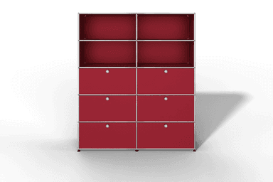 USM Haller Schrank/Regal mit 6 Klapptüren und offenen Fächern. Produktbild