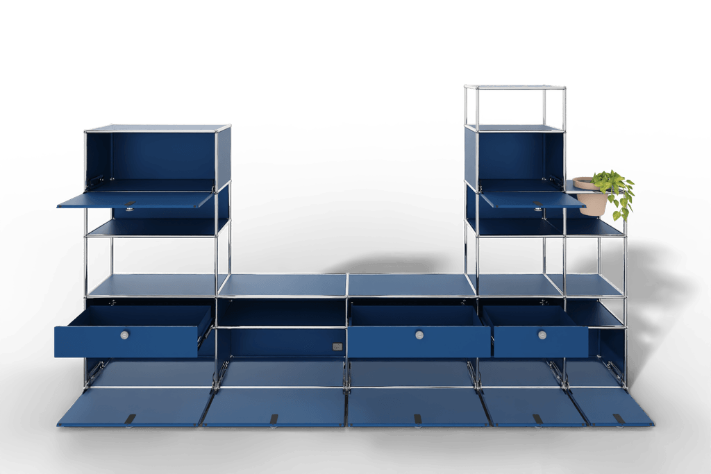 Regalwand mit Pflanzeneinsatz, offene und geschlossene Fächer kombiniert Produktbild