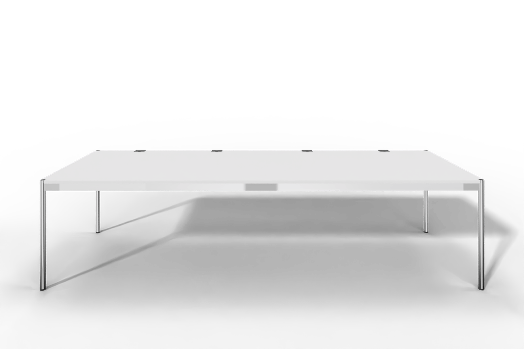 USM Haller Tisch Plus,Tiefe 1000 mm, Oberfläche MDF reinweiss