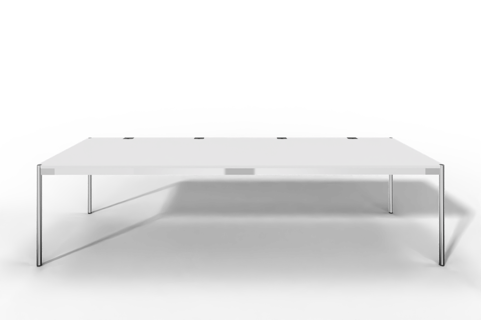 USM Haller Tisch Plus,Tiefe 1000 mm, Oberfläche MDF reinweiss Produktbild