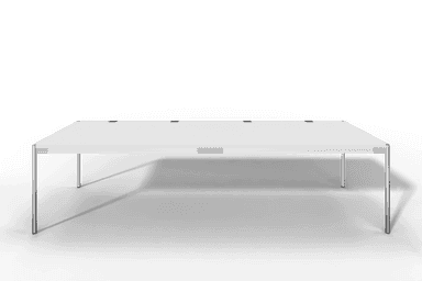USM Haller Tisch Plus,Tiefe 1000 mm, Oberfläche MDF reinweiss Produktbild