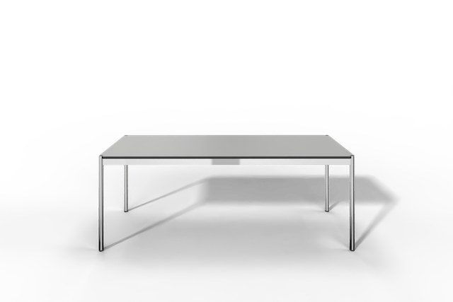 USM Haller Tisch, Tiefe 750 mm, in Kunstharz, aus 4 Farben wählbar, Tischlänge wählbar