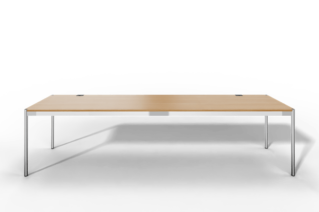 USM Haller Tisch Plus,Tiefe 750 mm, Oberfläche Holz furniert