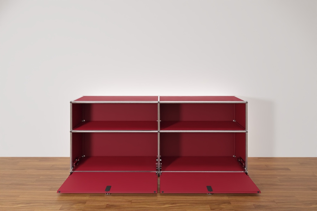 Original USM Haller Sideboard E, 23-rubinrot Produktbild