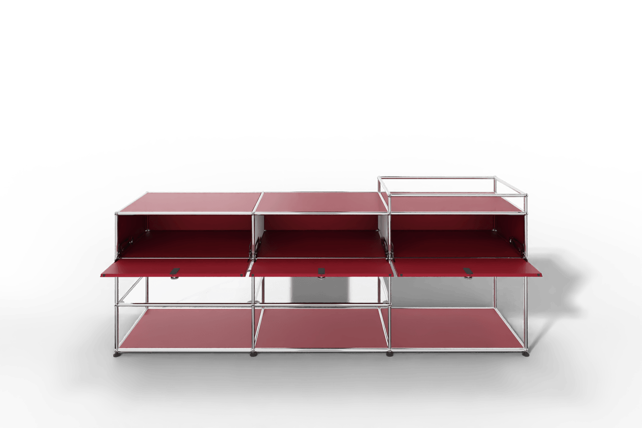 Sideboard mit 3 Klapptüren und offenen Fächern Produktbild