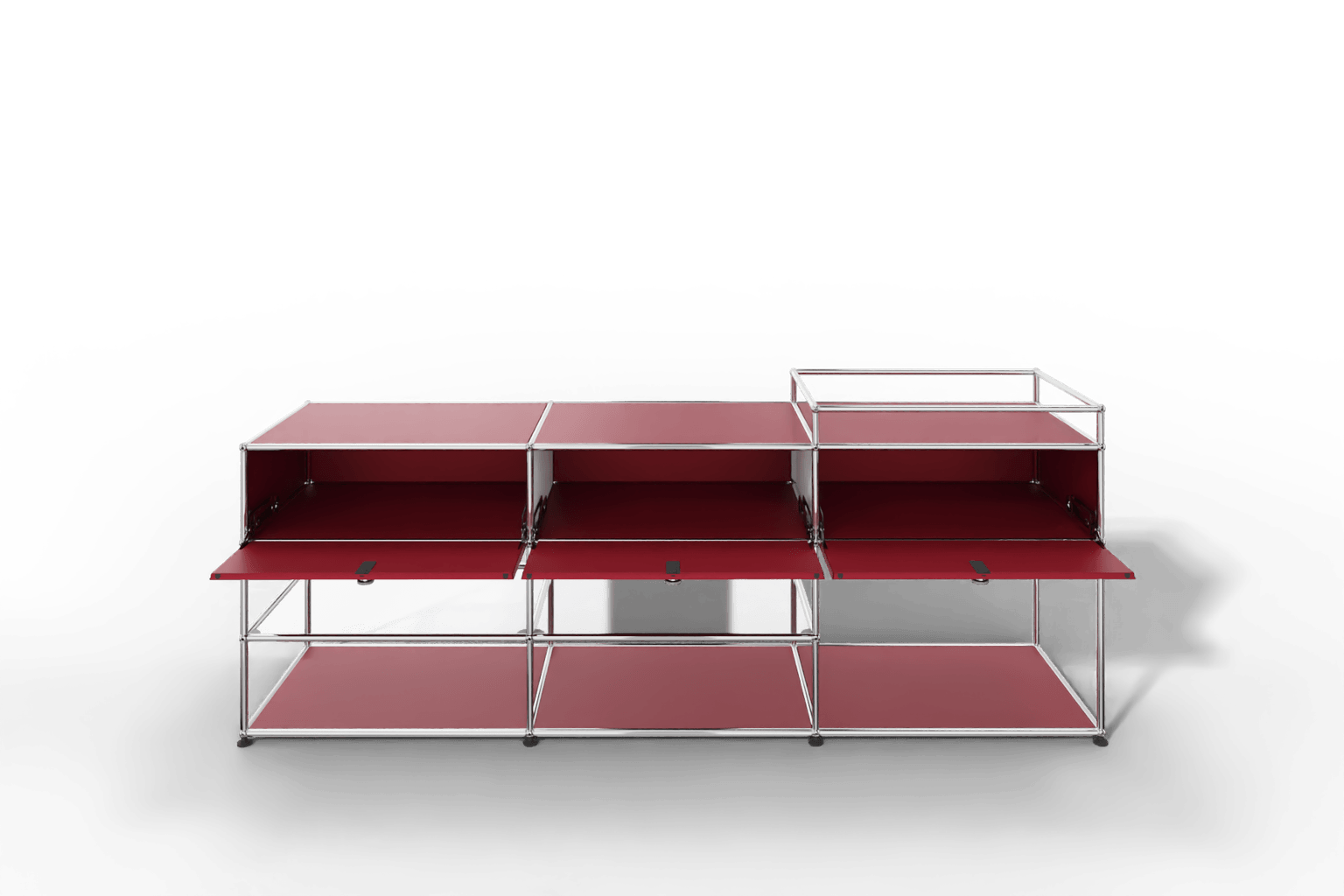 Sideboard mit 3 Klapptüren und offenen Fächern Produktbild