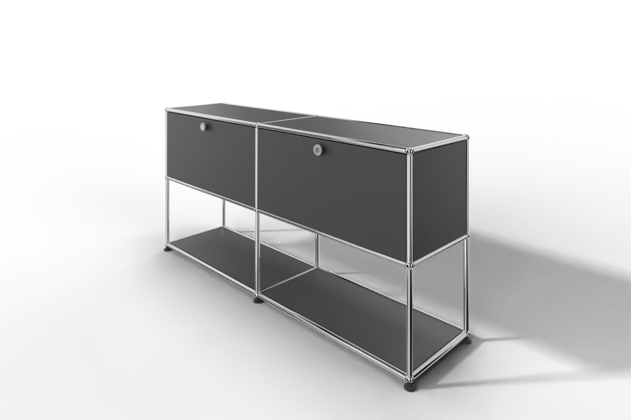 USM Haller Sideboard, 2 Klapptüren, untere Ebene offen Produktbild