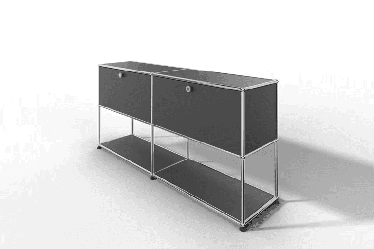 USM Haller Sideboard, 2 Klapptüren, untere Ebene offen Produktbild