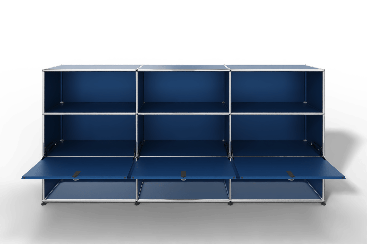 USM Haller Highboard mit 3 Klapptüren und 6 offenen Fächern Produktbild