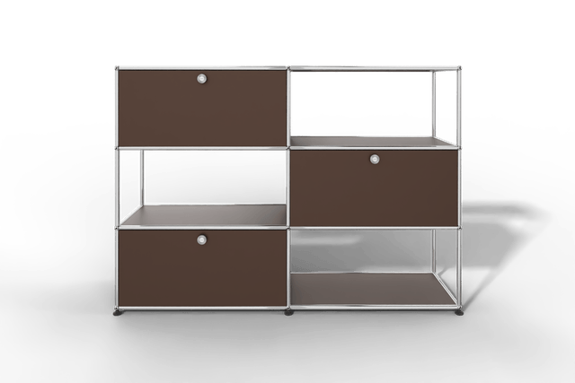 USM Haller Highboard/Raumteiler, 3 offene Elemente, 3 Klapptüren