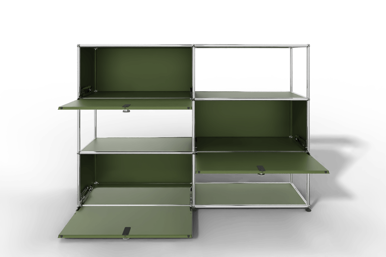 USM Haller Highboard/Raumteiler, 3 offene Elemente, 3 Klapptüren Produktbild