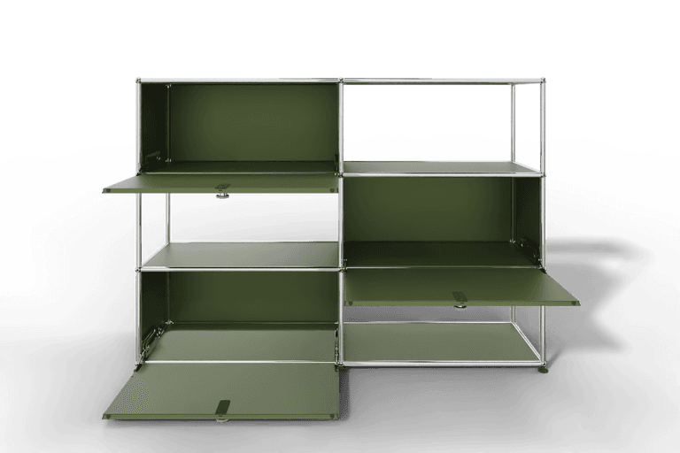 USM Haller Highboard/Raumteiler, 3 offene Elemente, 3 Klapptüren Produktbild