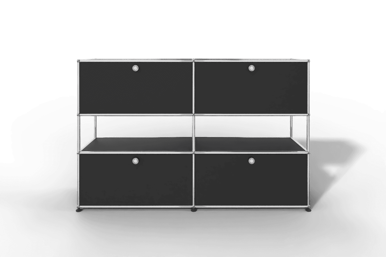 USM Haller Highboard mit 4 Klapptüren und offener Ebene Produktbild