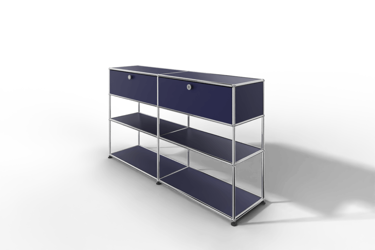 USM Haller Highboard mit 2 Klapptüren und 2 offenen Ebenen Produktbild