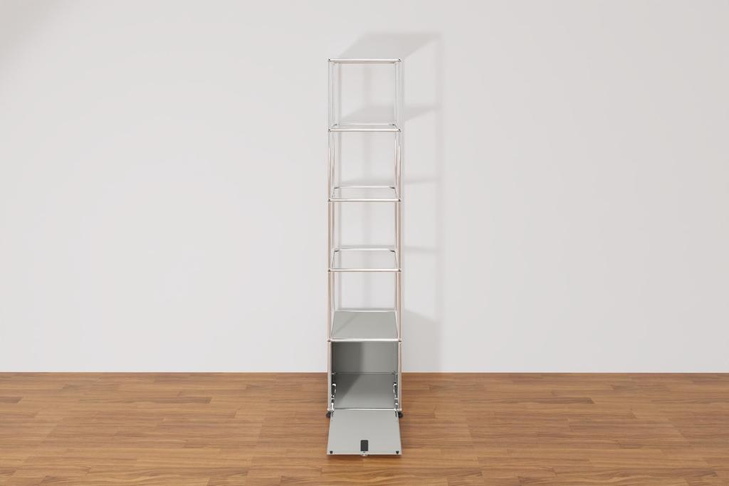 Original USM Haller Regal mit Glasböden und Klapptüre - Ausstellungsstück Produktbild