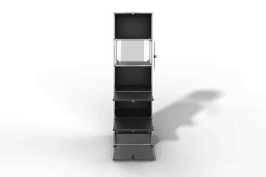 USM Haller schmales Regal mit Glasabteil Produktbild