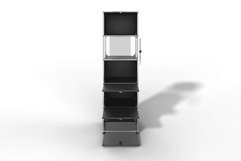 USM Haller schmales Regal mit Glasabteil Produktbild