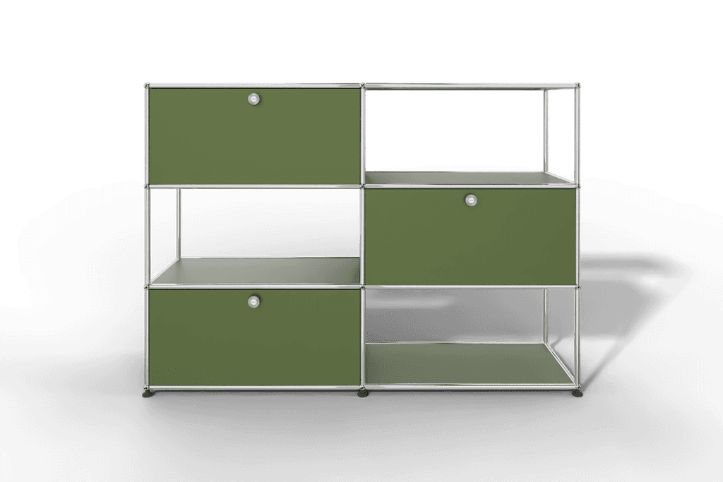 Highboard/Raumteiler, 3 offene Elemente, 3 Klapptüren