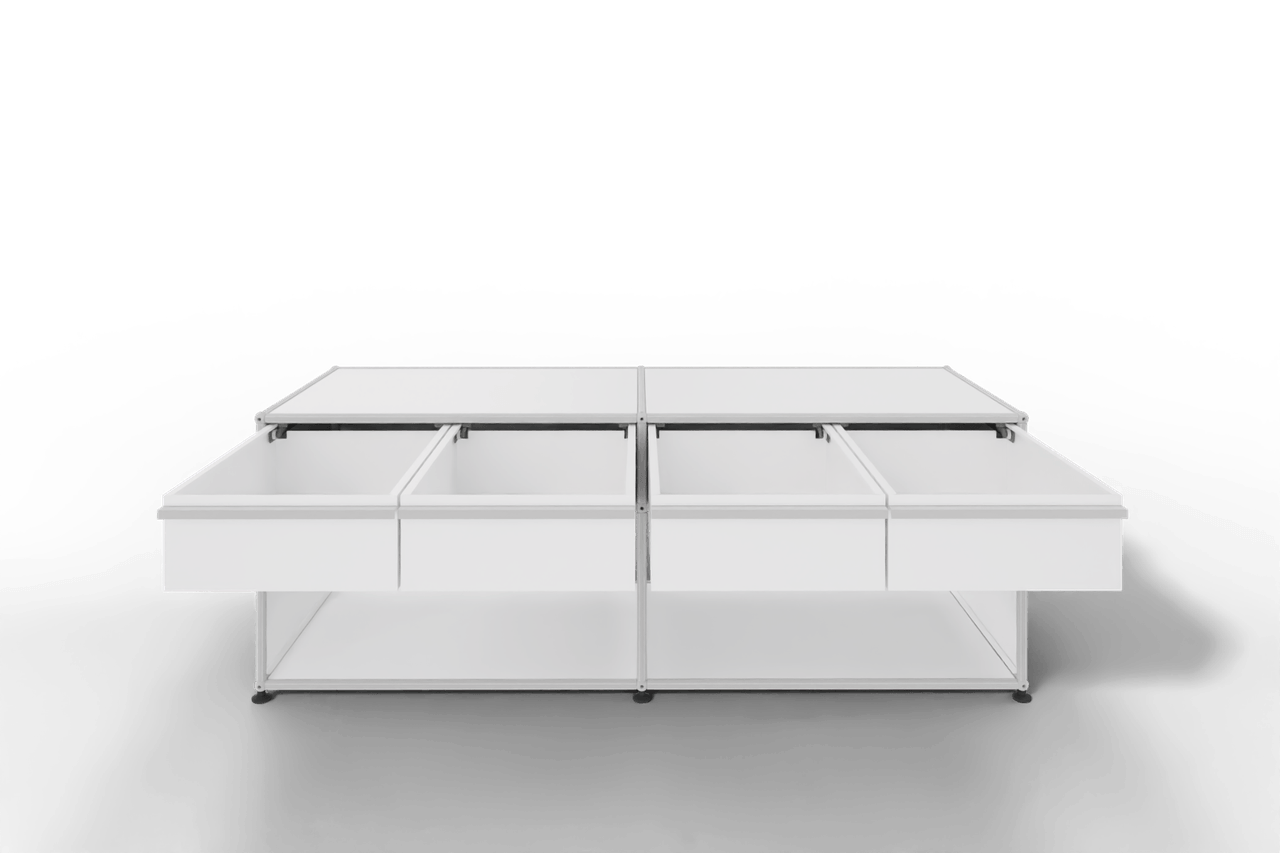 USM Haller Sideboard, mit 4 Schubladen A6 und 2 offenen Fächern. Tiefe 50 cm. Produktbild