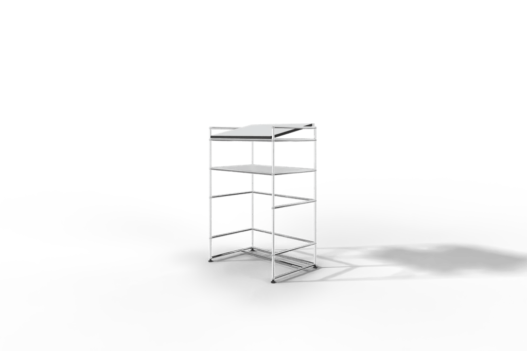 USM Haller Stehpult mit schräger Arbeitsfläche und zusätzlicher Ablage Produktbild