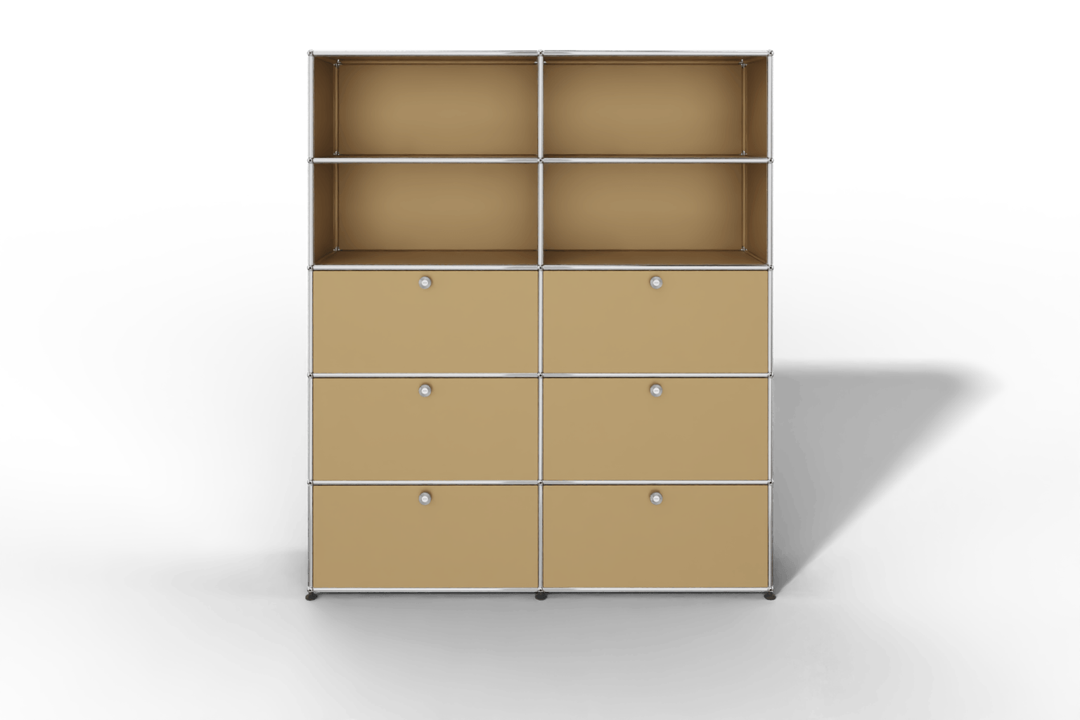 USM Haller Schrank/Regal mit 6 Klapptüren und offenen Fächern. Produktbild