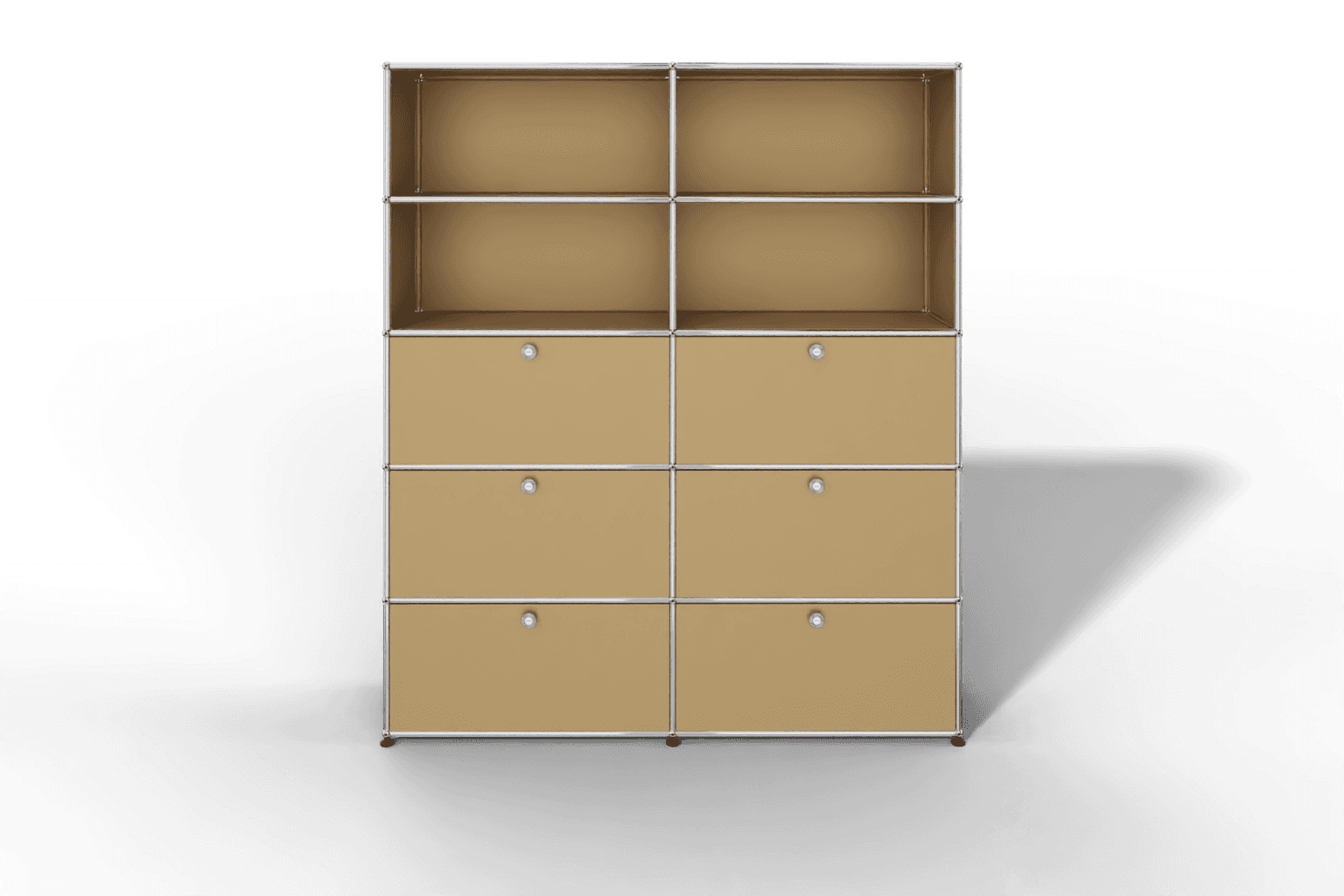 USM Haller Schrank/Regal mit 6 Klapptüren und offenen Fächern. Produktbild