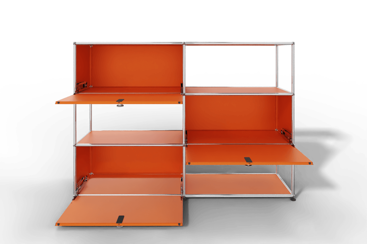 USM Haller Highboard/Raumteiler, 3 offene Elemente, 3 Klapptüren Produktbild