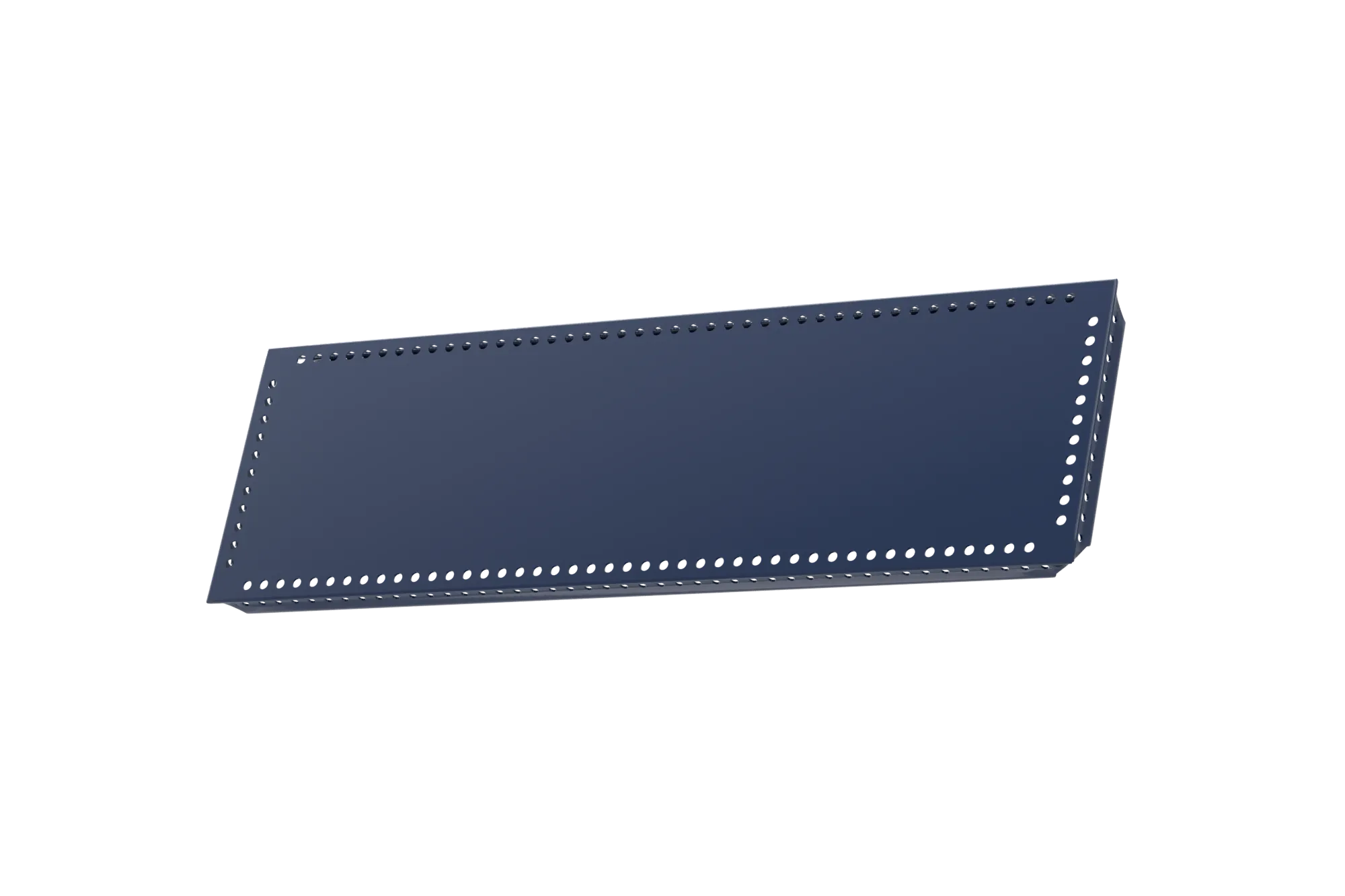 USM Haller Tablar Gelocht Stahlblau 500x150 Produktbild